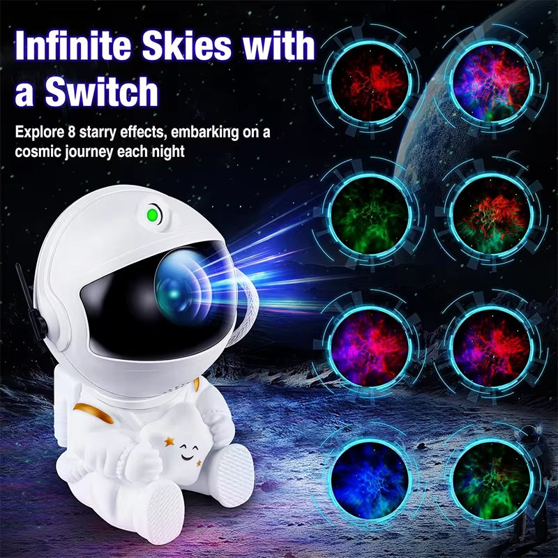 Astronaut Galaxy Projector Star Projectors Night Light Space Buddy with Nebula and Remote Control for Bedroom Best Gifts